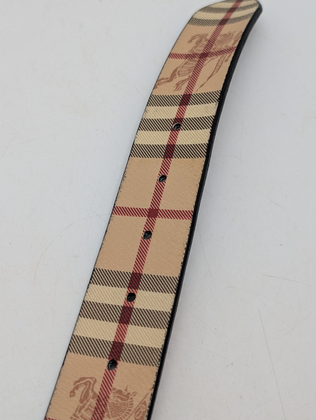 Burberry Belt with a gold plaque buckle