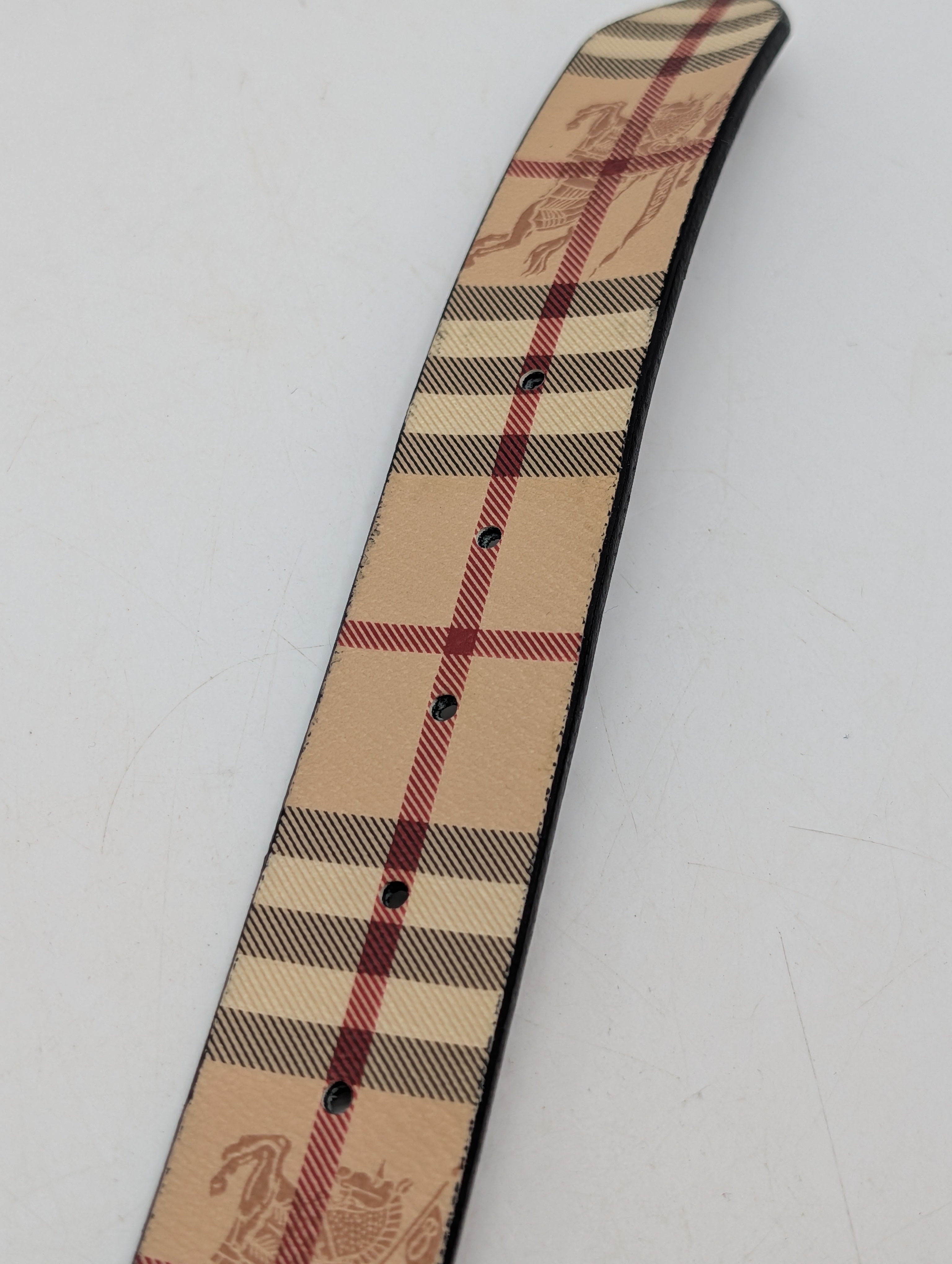 Burberry Belt with a gold plaque buckle
